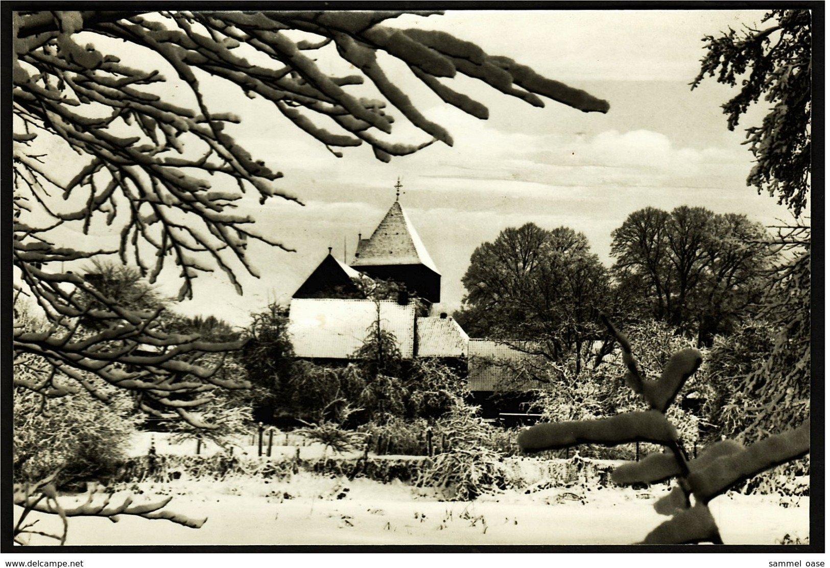 Bassum Stiftskirche Im Winter  -  Ansichtskarte Ca. 1955    (6685) - Weyhe