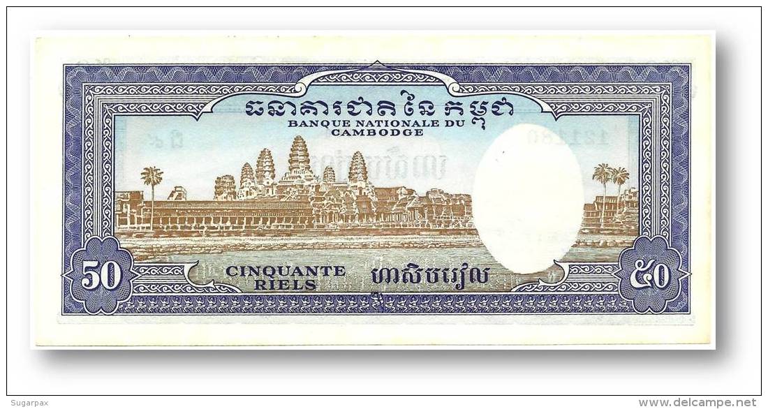 CAMBODIA - 50 Riels - ND ( 1972 ) - P 7.d - Sign. 12 - Cambodia