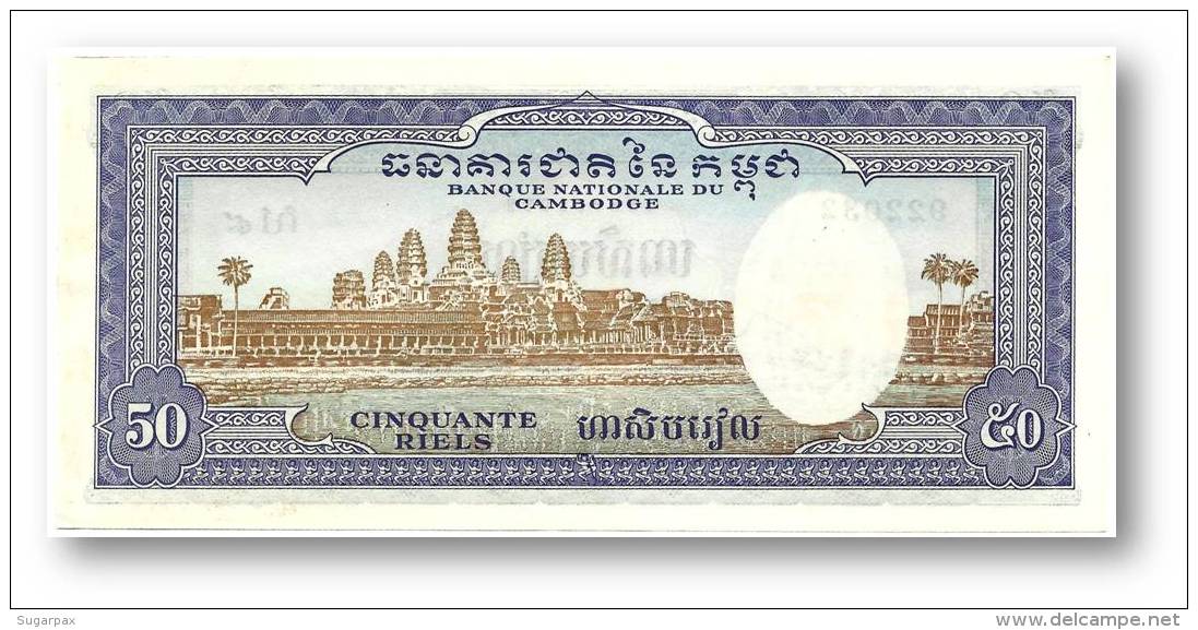 CAMBODIA - 50 Riels - ND ( 1972 ) - P 7.d - Sign. 12 - Cambodge