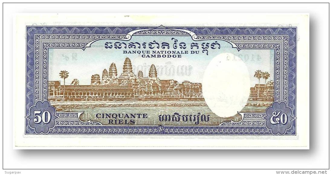 CAMBODIA - 50 Riels - ND ( 1972 ) - P 7.d - Sign. 12 - Cambodia