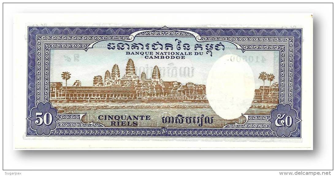 CAMBODIA - 50 Riels - ND ( 1972 ) - P 7.d - Sign. 12 - Kambodscha