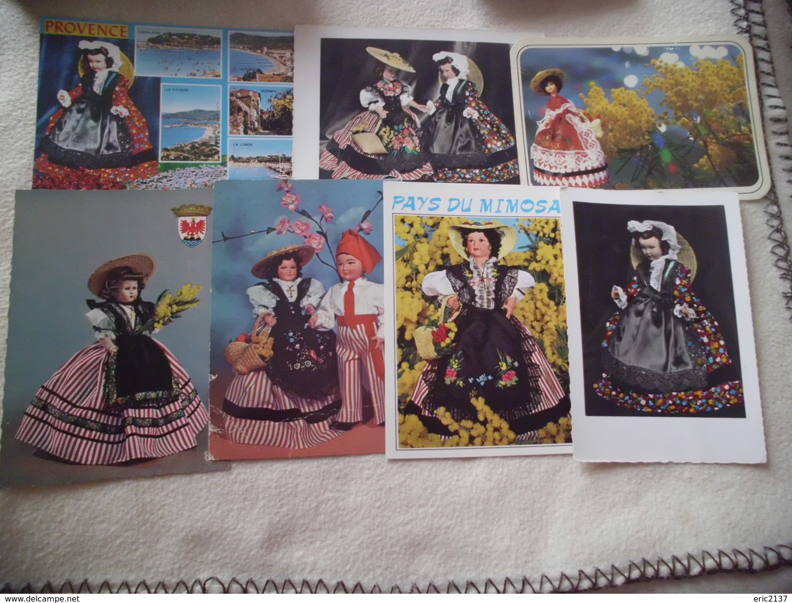 LOT DE 7 CARTES POUPEES ...PROVENCE ..COTE D'AZUR ..NICE - 5 - 99 Cartoline