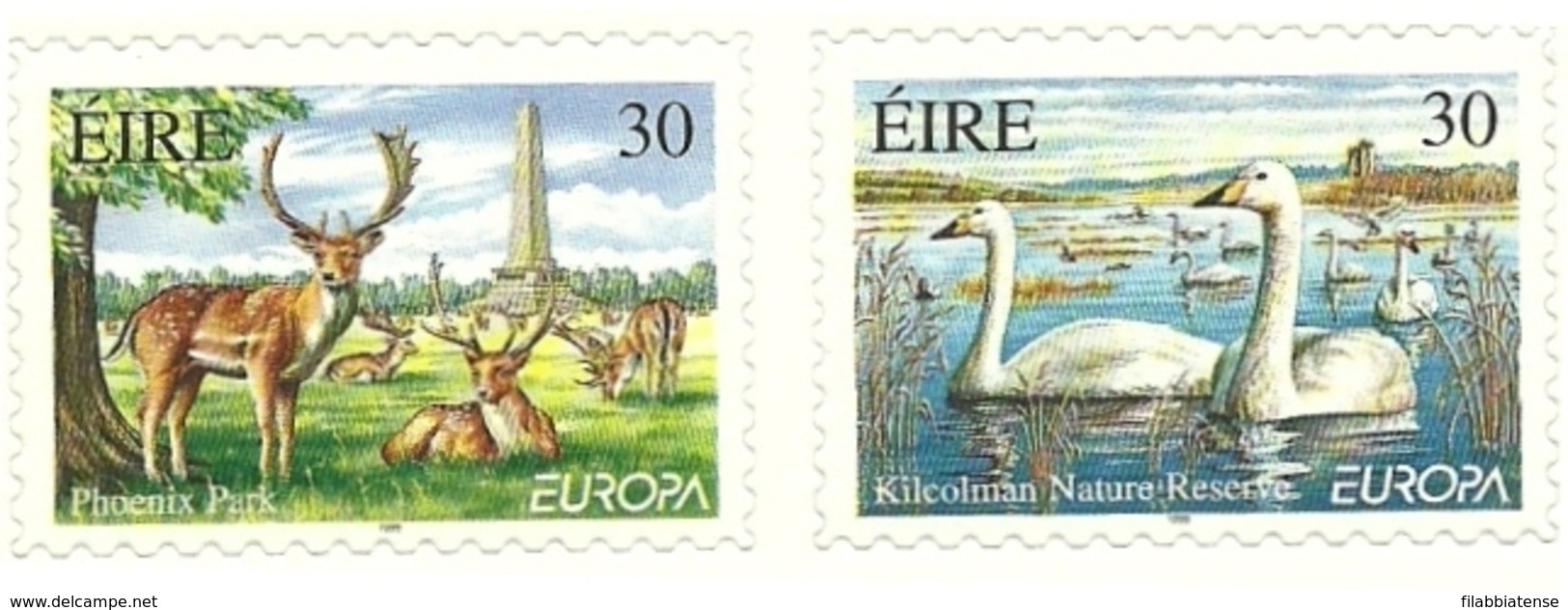 1999 - Irlanda 1154/55 Europa - Adesivi ---- - Nuovi