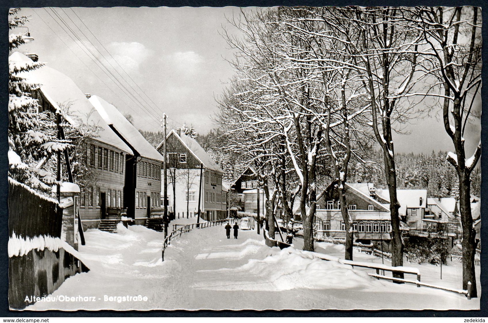 2617 - Alte Foto Ansichtskarte - Altenau - Bergstraße - Gel 1971 - Lederbogen - Altenau