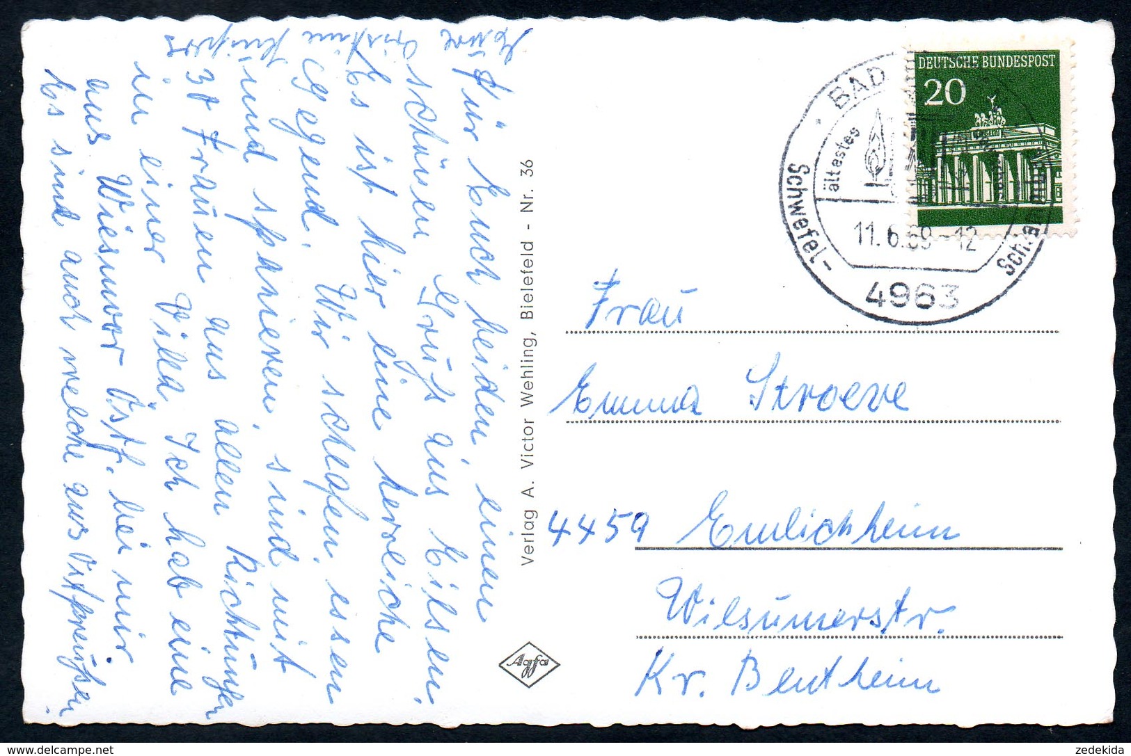 5578 - Alte Foto Ansichtskarte - Bad Eilsen - Fürstenhof - Gel 1959 Sonderstempel - Wehling - Bueckeburg