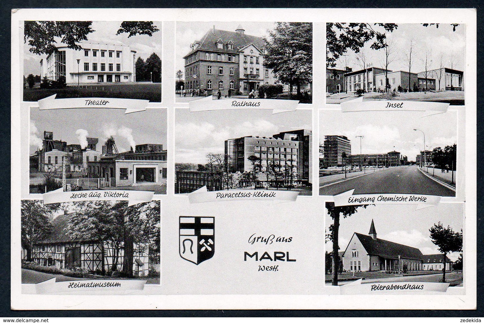 0402 - Alte MBK Ansichtskarte - Gruß Aus Marl - Gel 1966 - Büteröwe - Marl