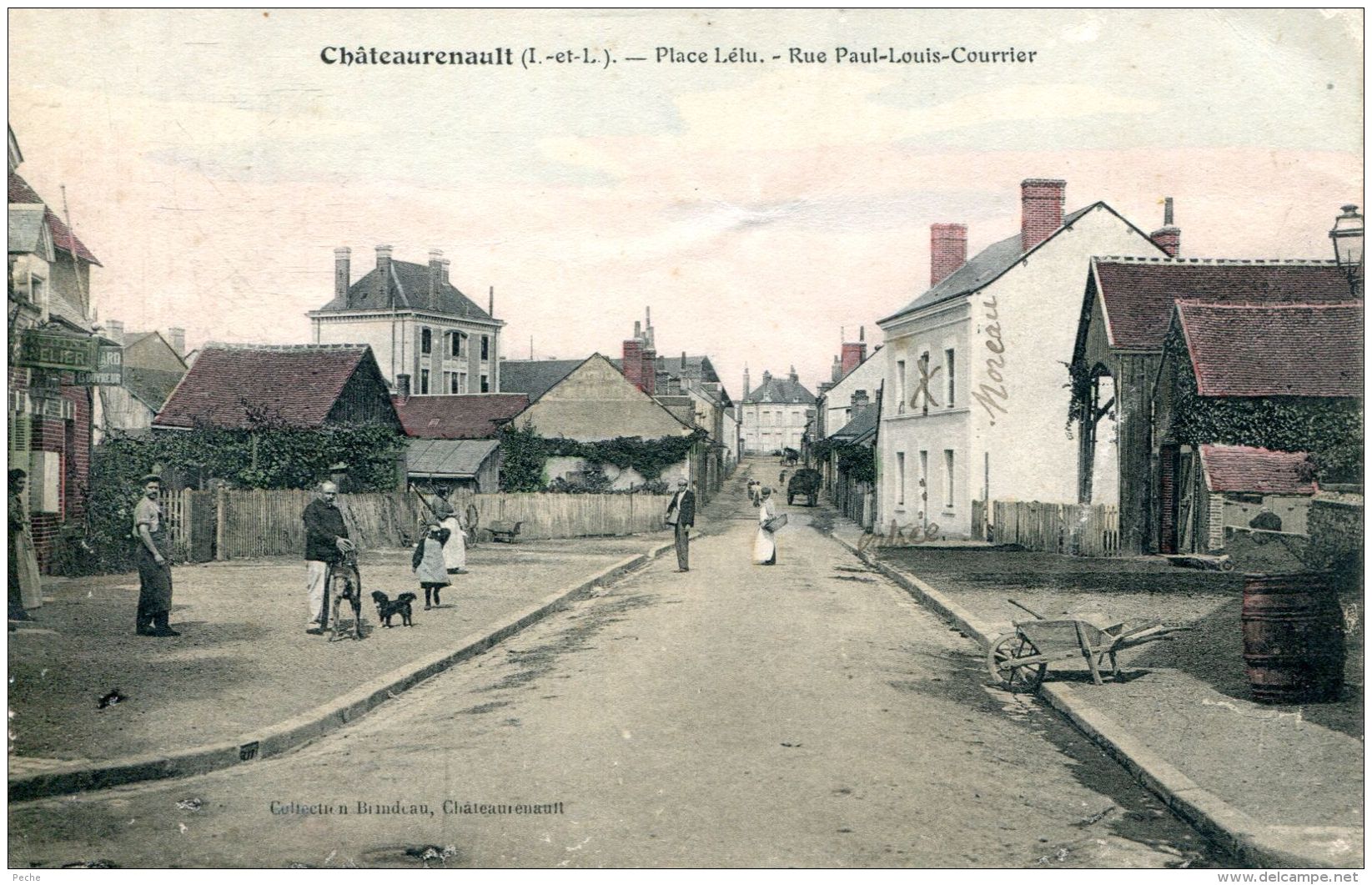 N°38623 -cpa Châteaurenault -place Lélu- Rue Paul Louis Courrier- - Autres & Non Classés