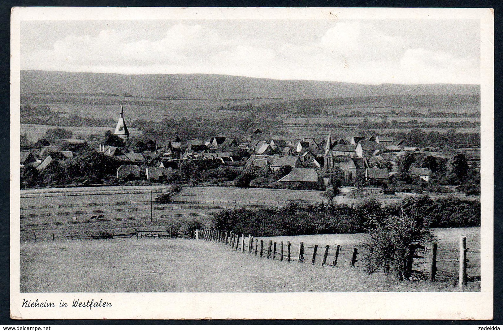 A0671 - Alte Ansichtskarte - Nieheim - Gel 1954 Bizone - Meyer - Hoexter