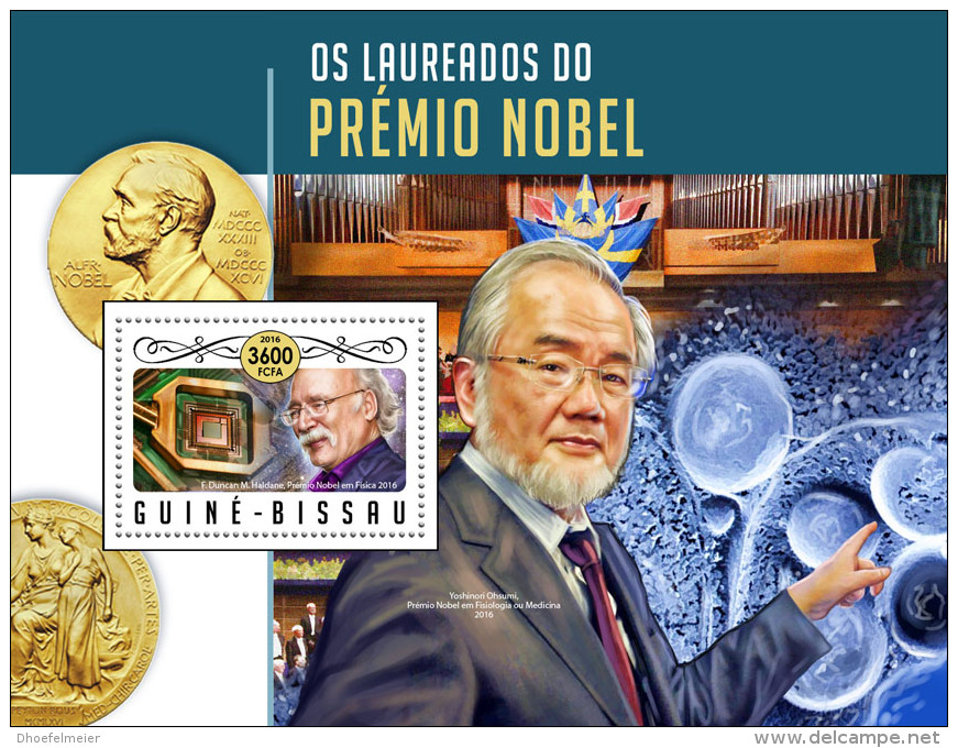 GUINEA BISSAU 2016 ** Nobel Prize Laureates Physics F. Duncan H. Haldane S /S - IMPERFORATED - A1706 - Physik