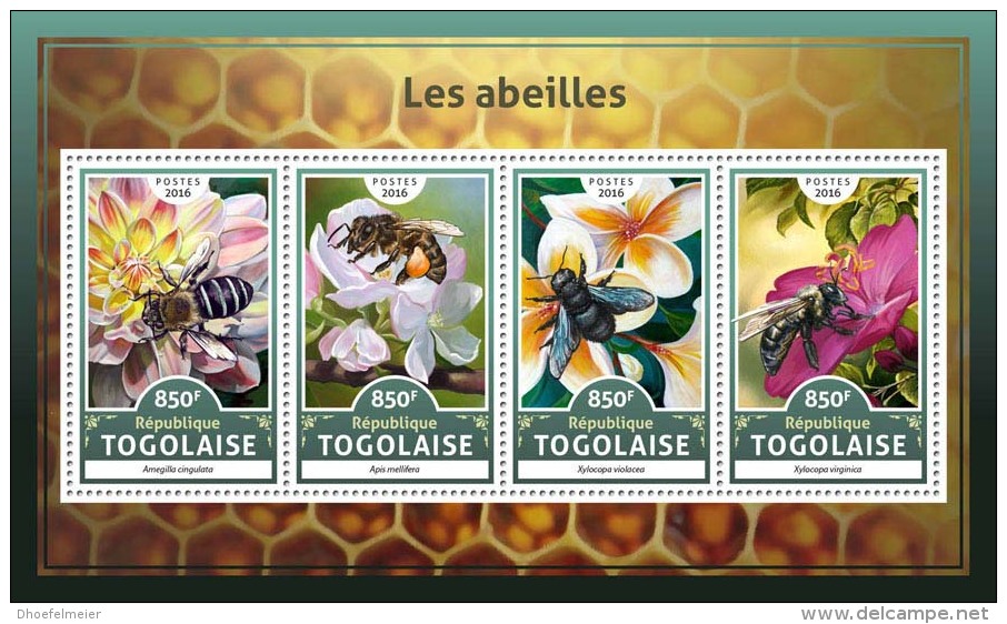 TOGO 2016 ** Bees Bienen Abeilles M/S - IMPERFORATED - A1706 - Abeilles