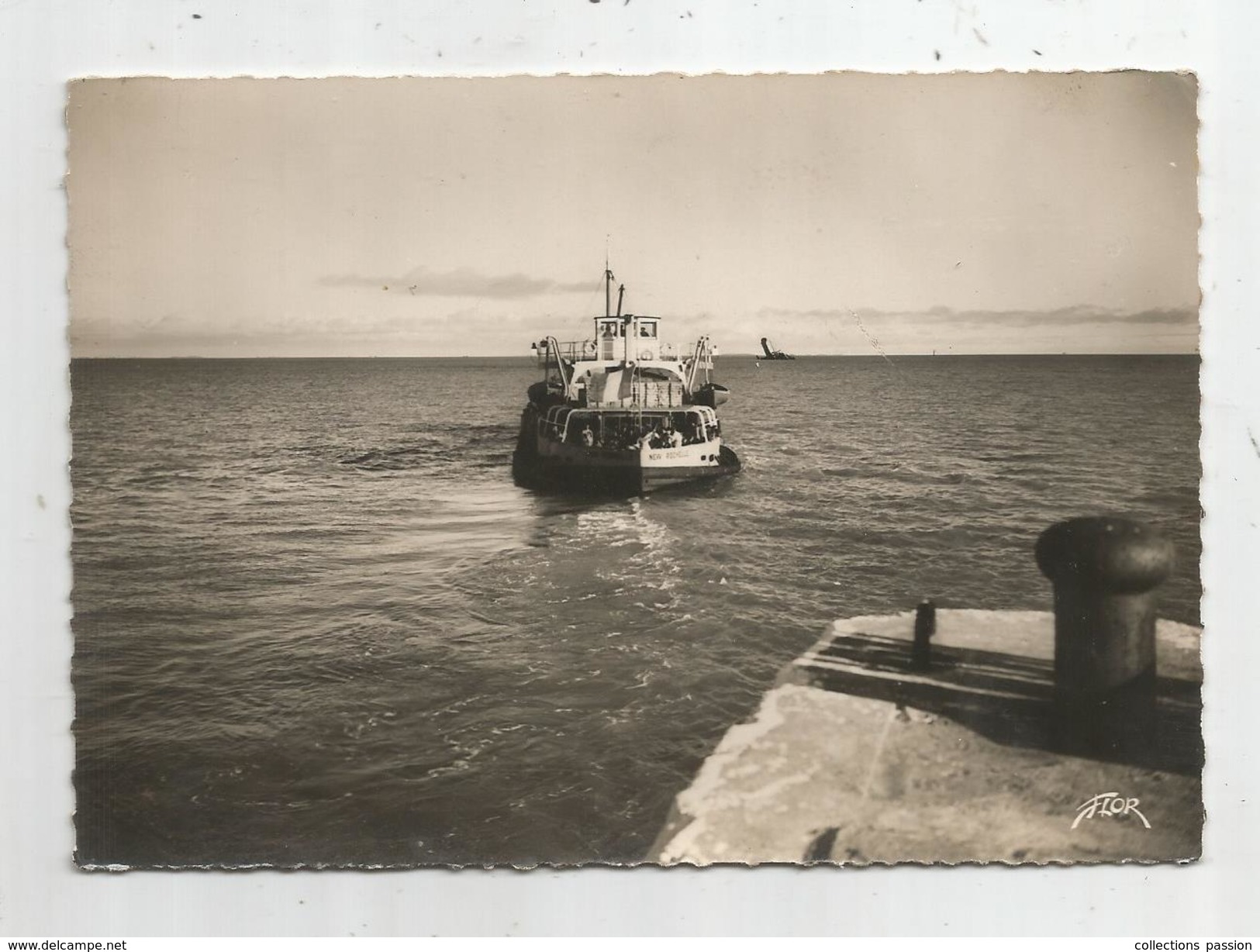 G-I-E , Cp , 17 , ILE DE RE - SABLANCEAUX , Départ Du NEW - ROCHELLE Pour La PALLICE , Voyagée 1951 - Ferries