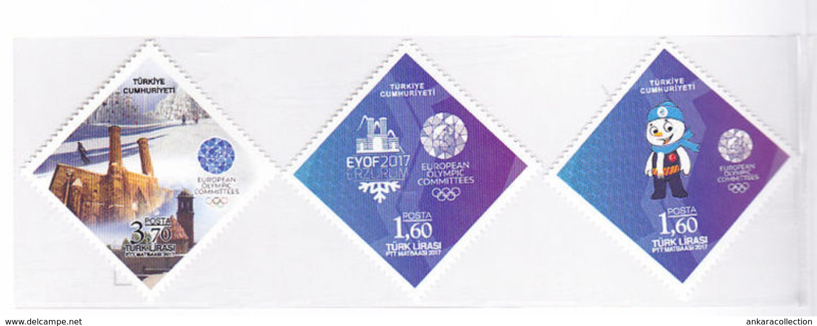 AC - TURKEY STAMP - EYOF 2017 ERZURUM  EUROPEAN YOUTH OLYMPIC WINTER FESTIVAL MNH 12 FEBRUARY 2017 - Unused Stamps