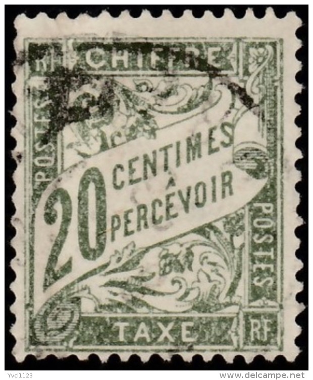FRANCE - Scott #J32 Numeral (*) / Used Stamp - 1859-1959 Used