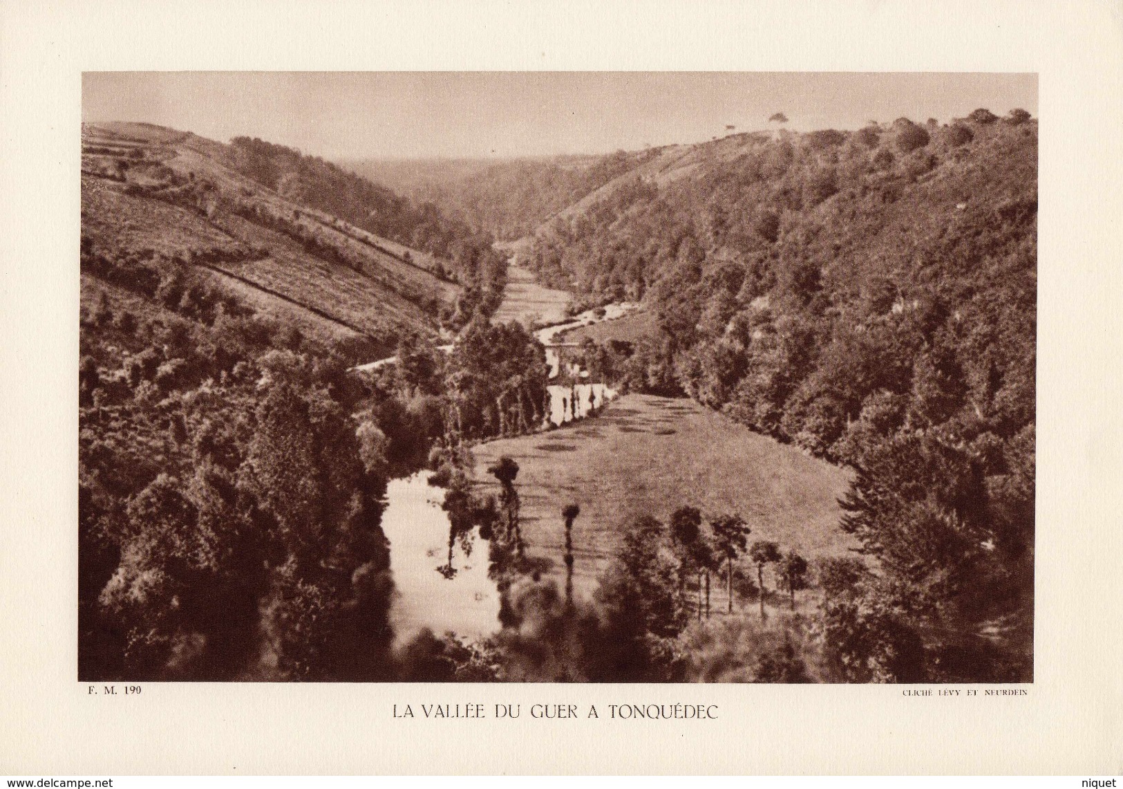 CÔTE D'ARMOR, LA VALLEE DU GUER A TONQUEDEC, Planche Densité = 200g, Format 20 X 29 Cm, (L. L.) - Géographie