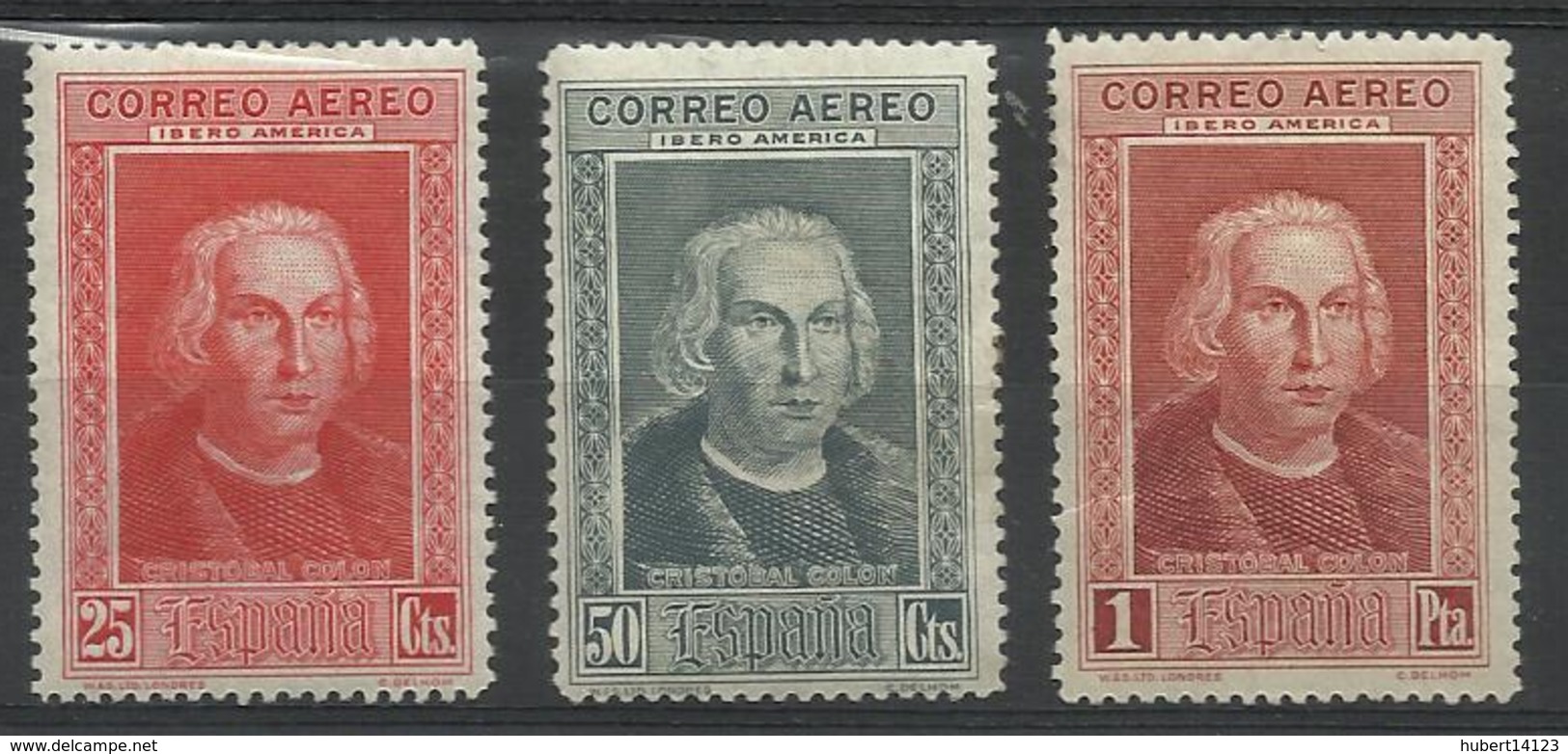 Espagne PA N° 70 à 72 Neufs Avec Charnière De 1930 POSTE AERIENNE Christophe Colomb - Unused Stamps