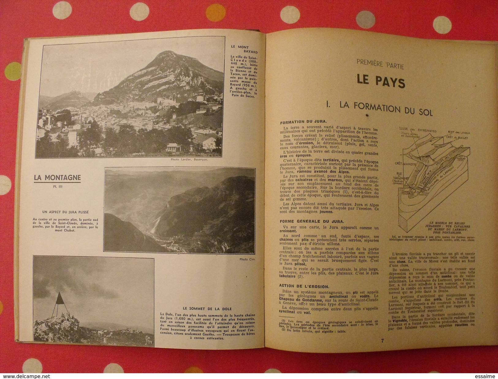 petite géographie du Doubs et du Jura. L. Martin. 1944