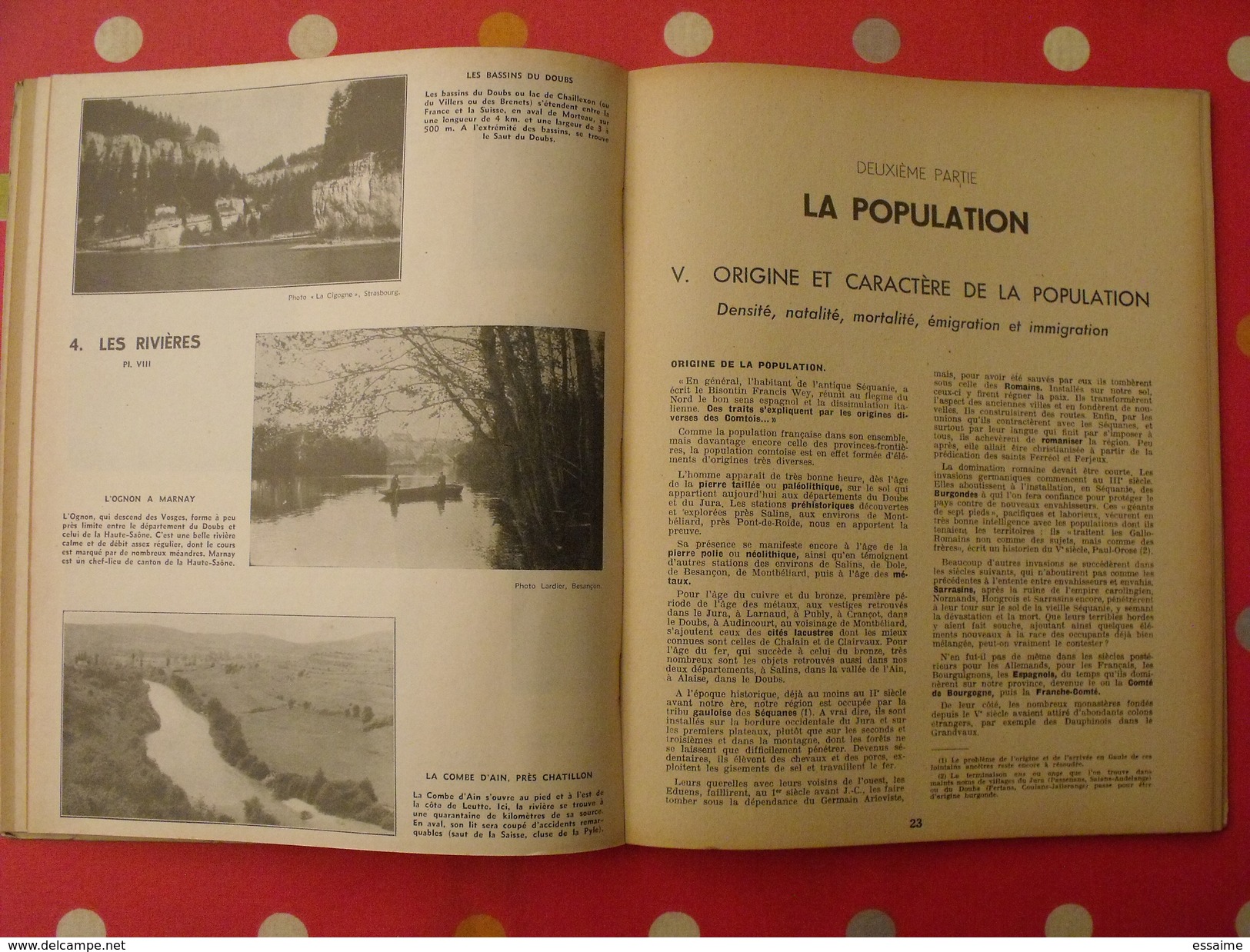 petite géographie du Doubs et du Jura. L. Martin. 1944