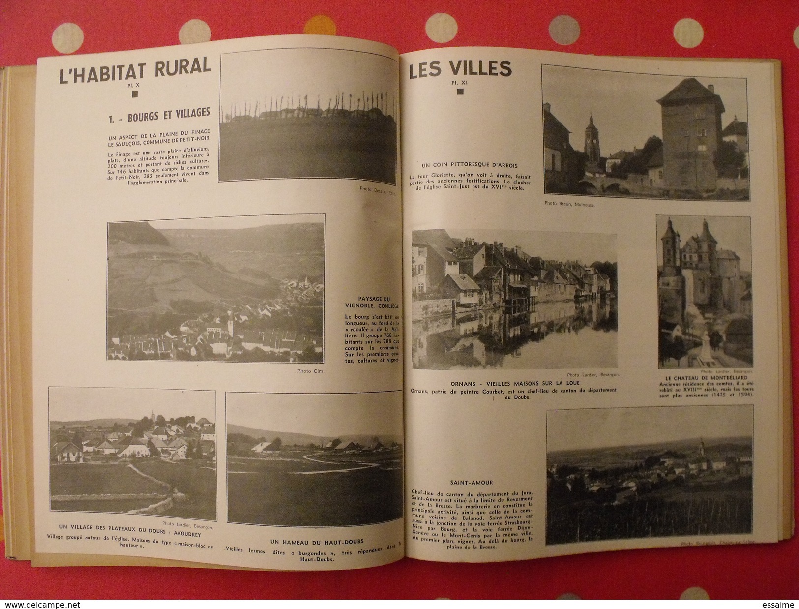 petite géographie du Doubs et du Jura. L. Martin. 1944