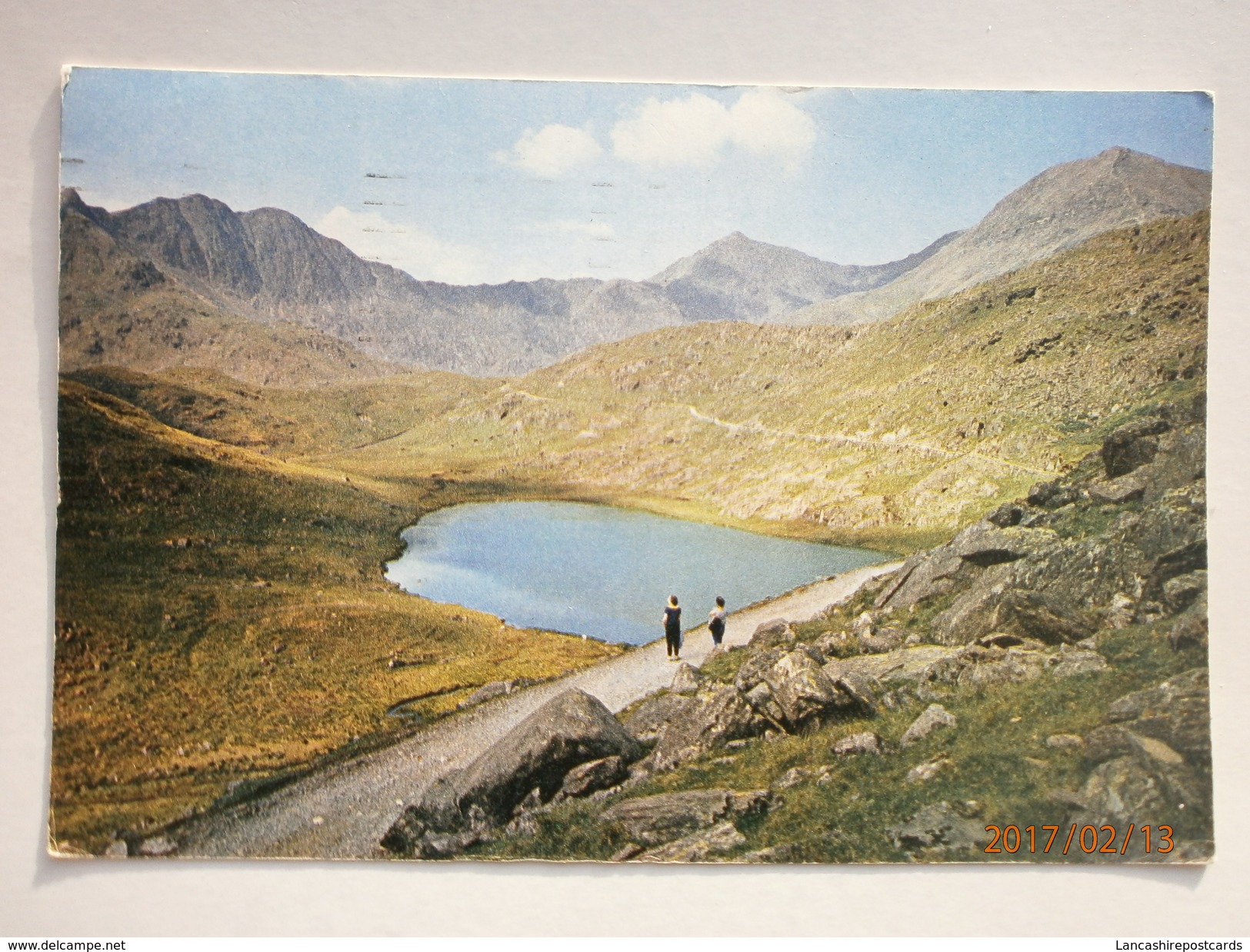 Postcard The Snowdon Horseshoe From The Miners Track  North Wales Used 1957 My Ref B2439 - Zu Identifizieren