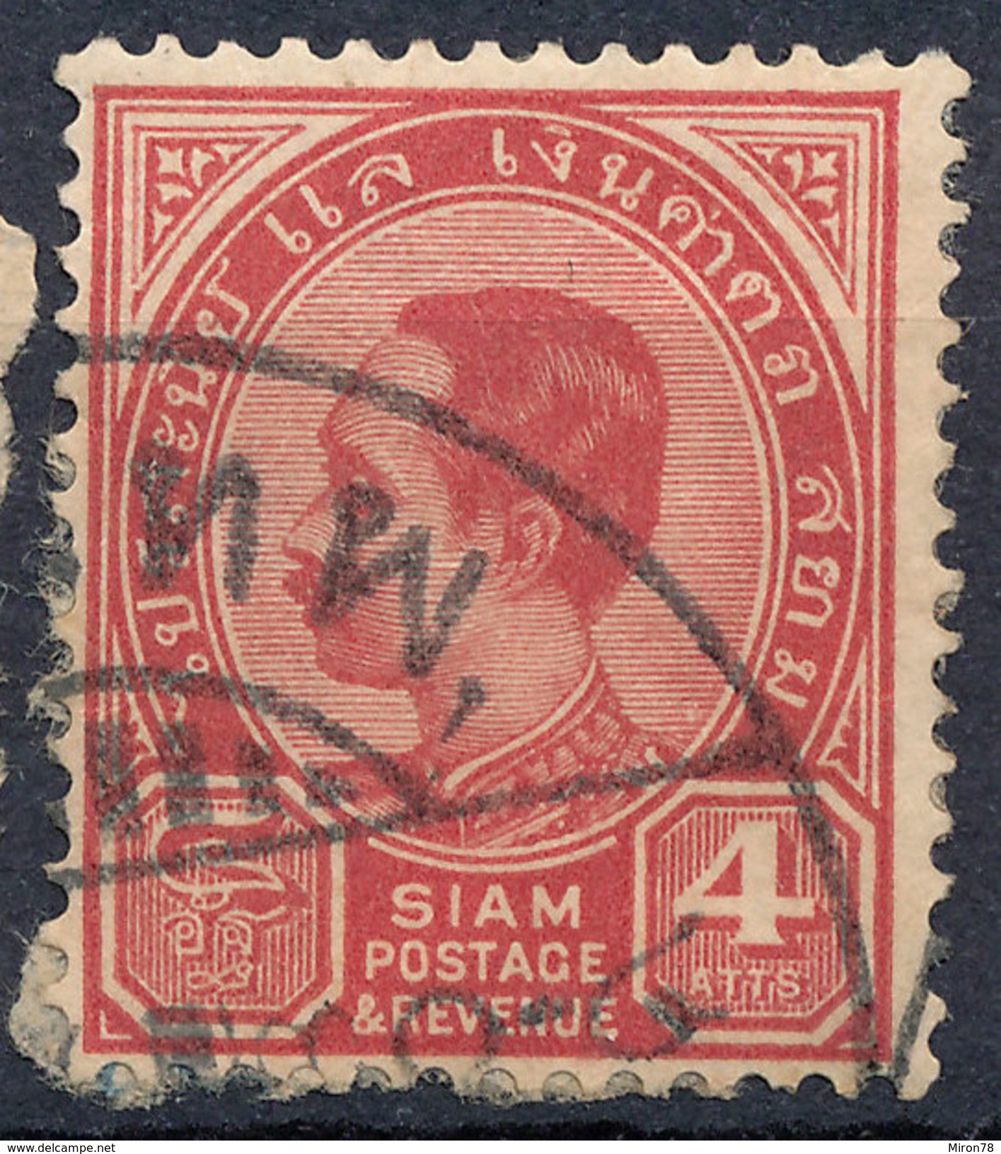 Stamp  THAILAND,SIAM 1889 4a Scott#80 Lot#113 - Siam