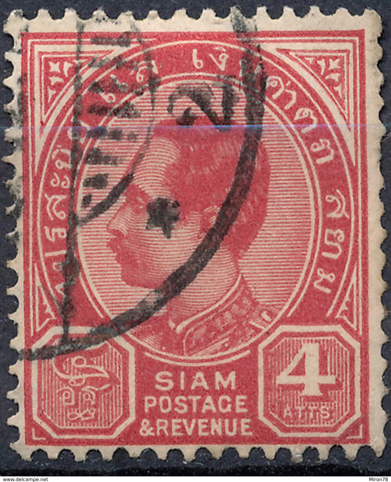 Stamp  THAILAND,SIAM 1889 4a Scott#80 Lot#116 - Siam