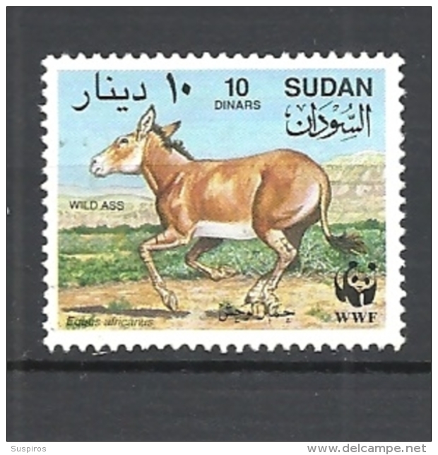 SUDAN  1994 Worldwide Nature Protection - African Wild Ass  WWF 431 USED - Sudan (1954-...)