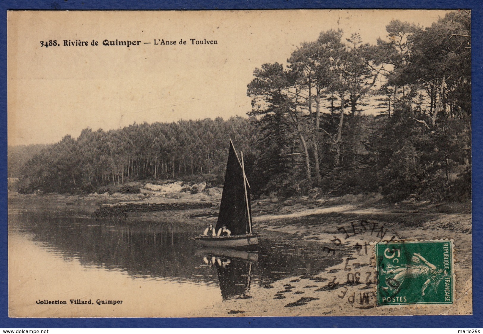 29 PLOMELIN L'Anse De Toulven ; Voilier - Animée - Andere & Zonder Classificatie