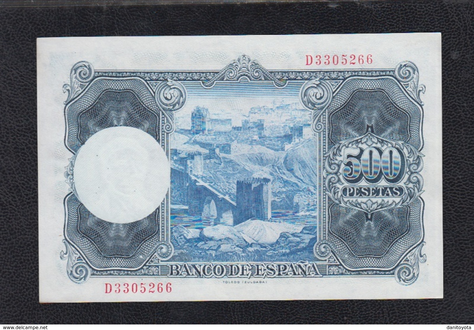 EDIFIL D69b.   500 PTAS 22 DE JULIO DE 1954.   IGNACIO ZULOAGA.  SERIE D - 500 Pesetas