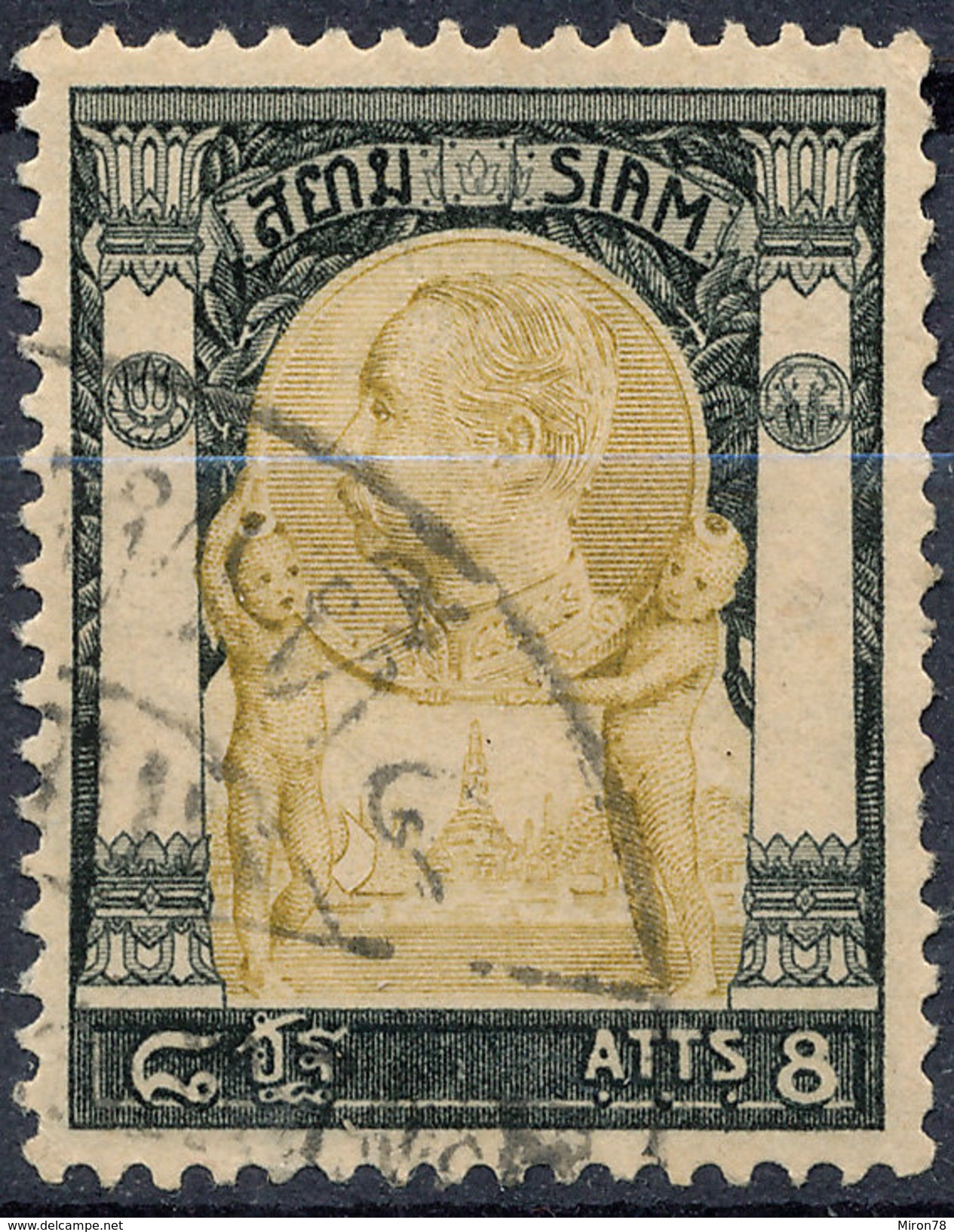 Stamp  THAILAND,SIAM 1905 8a Scott#100 Lot#32 - Siam