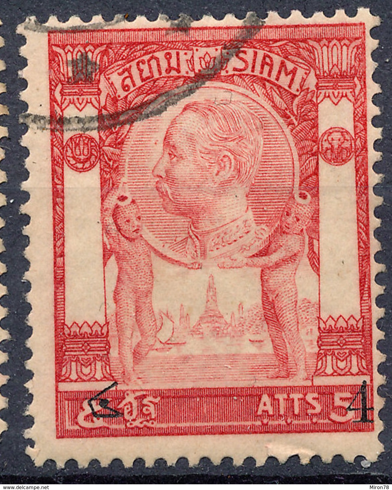 Stamp  THAILAND,SIAM 1908 Scott#110 Lot#43 - Siam