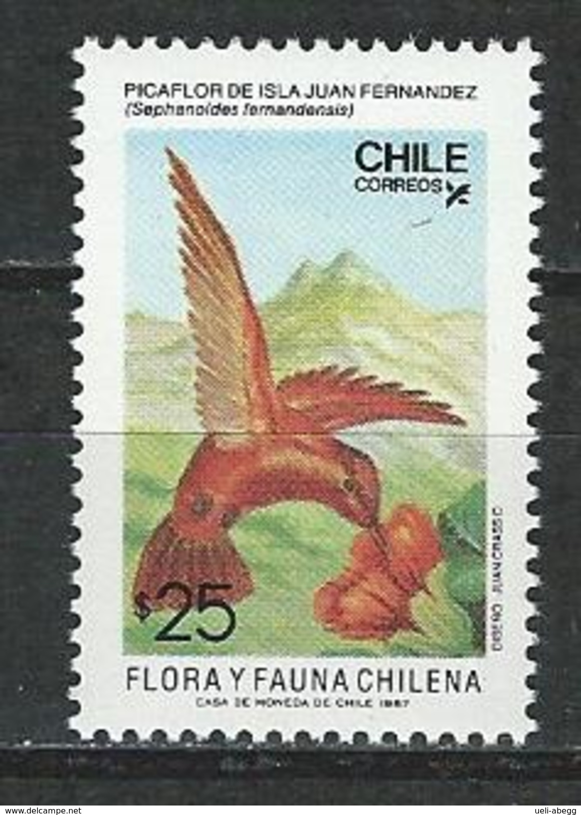 Chile, Mi 1198 ** MNH Sephanoides Fernandensis - Segler & Kolibris