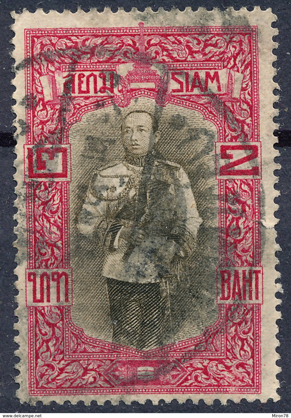 Stamp  THAILAND,SIAM 1912 2b Scott#152 Lot#49 - Siam