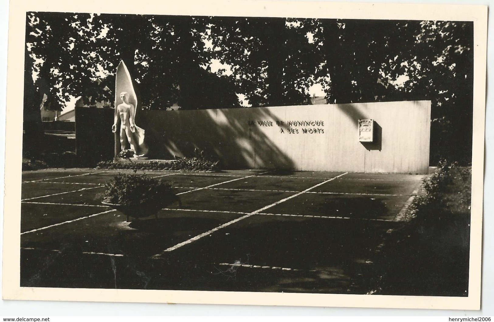 68 - Haut Rhin - Hunnigue Monument Aux Morts Carte Photo - Huningue