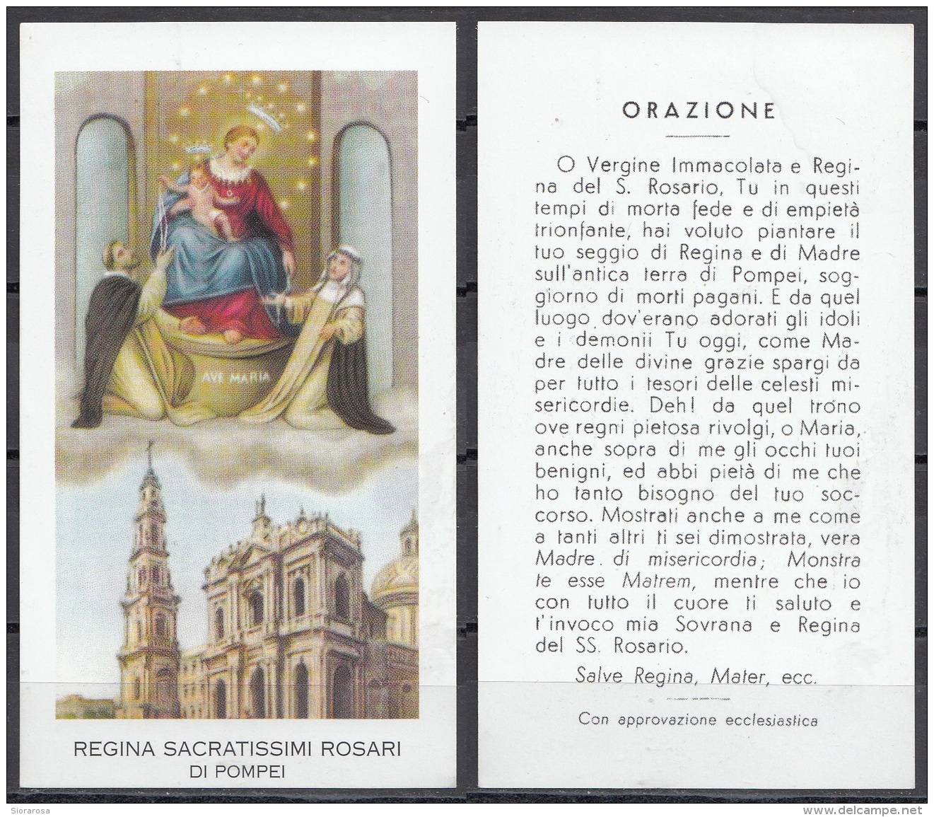 Madonna : Regina Sacratissimi Rosari Di Pompei - Santini