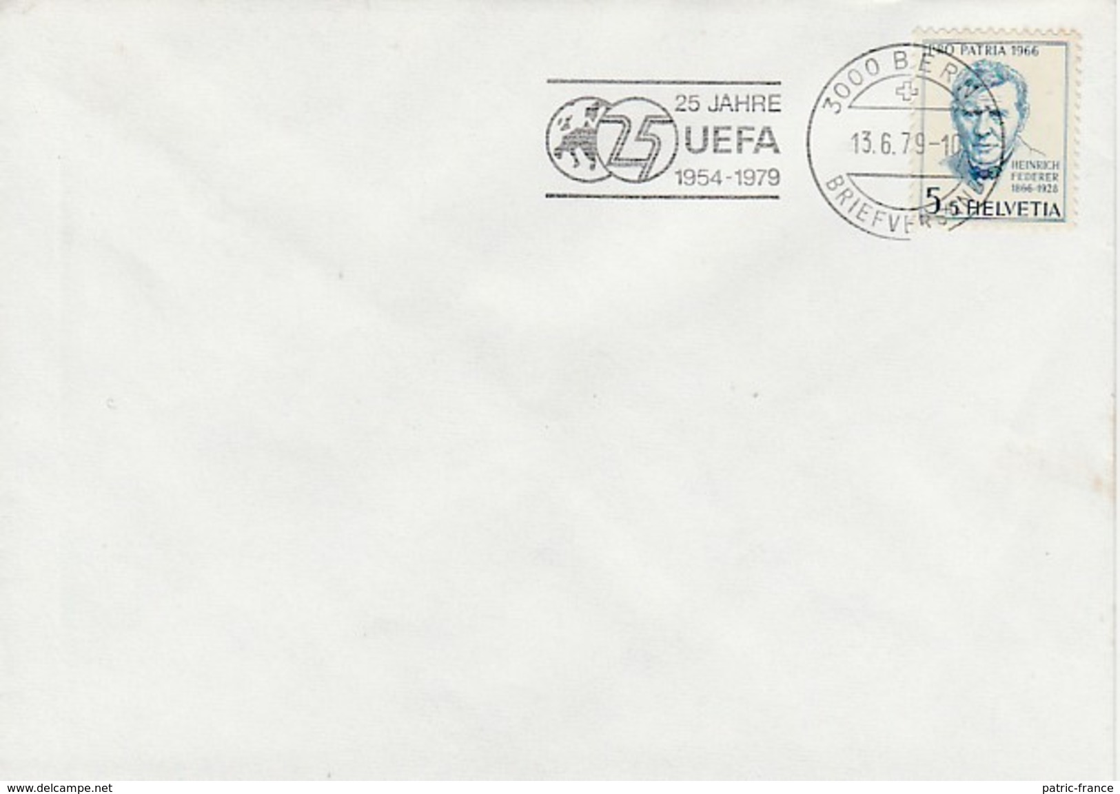 Suisse - Football Bern 1979 - 25 Ans De L'UEFA - Brieven En Documenten