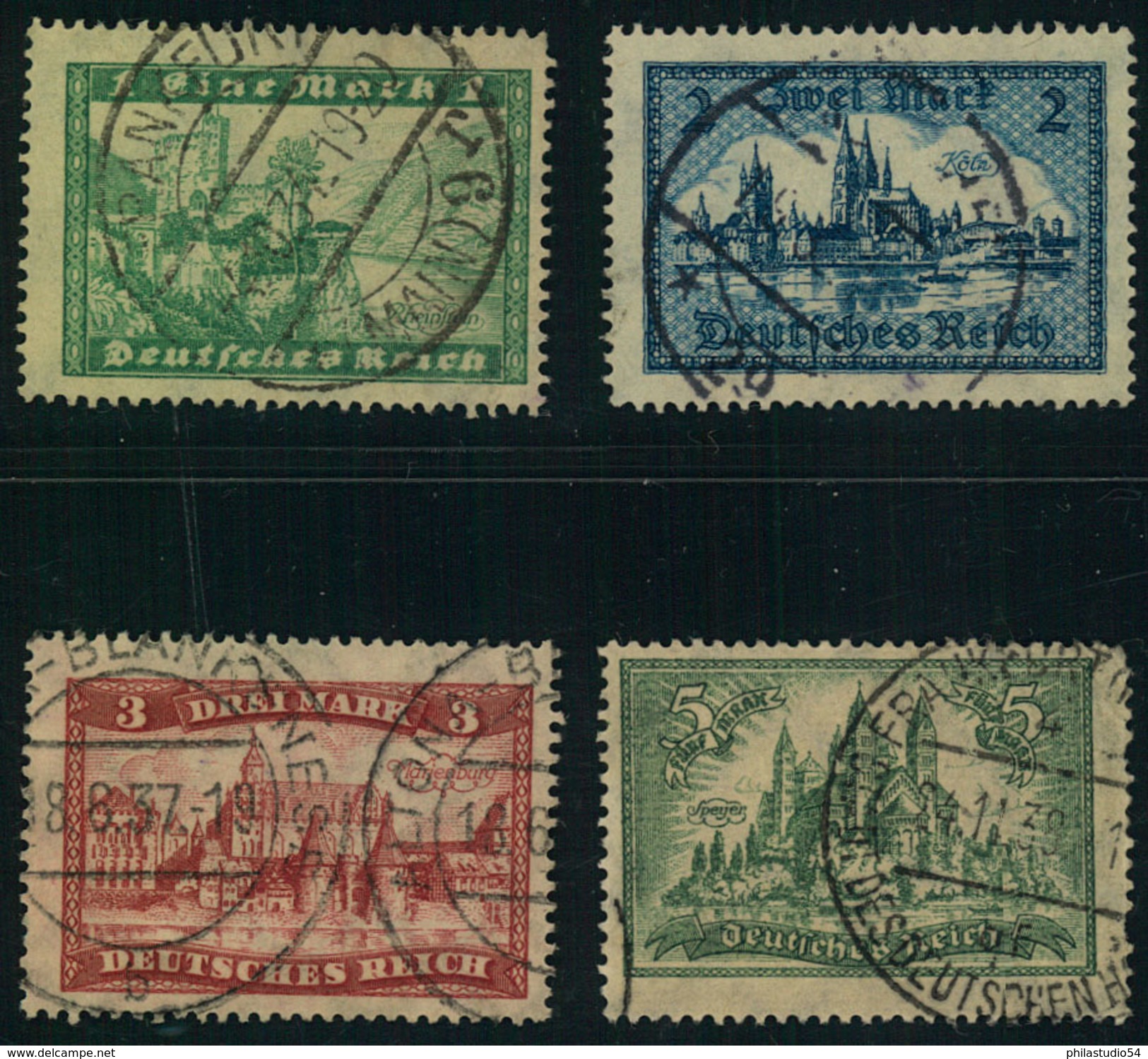 1924, Markwerte Bauwerke,gestempelt - Michel 364/367 , 35,- - Used Stamps