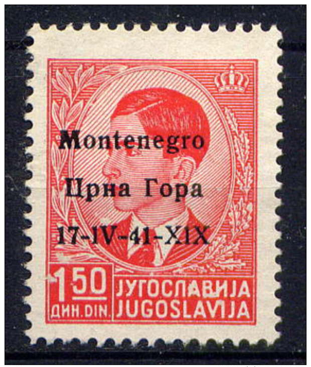 MONTENEGRO OCC. ITAL.- 3(*) - PIERRE II - Montenegro