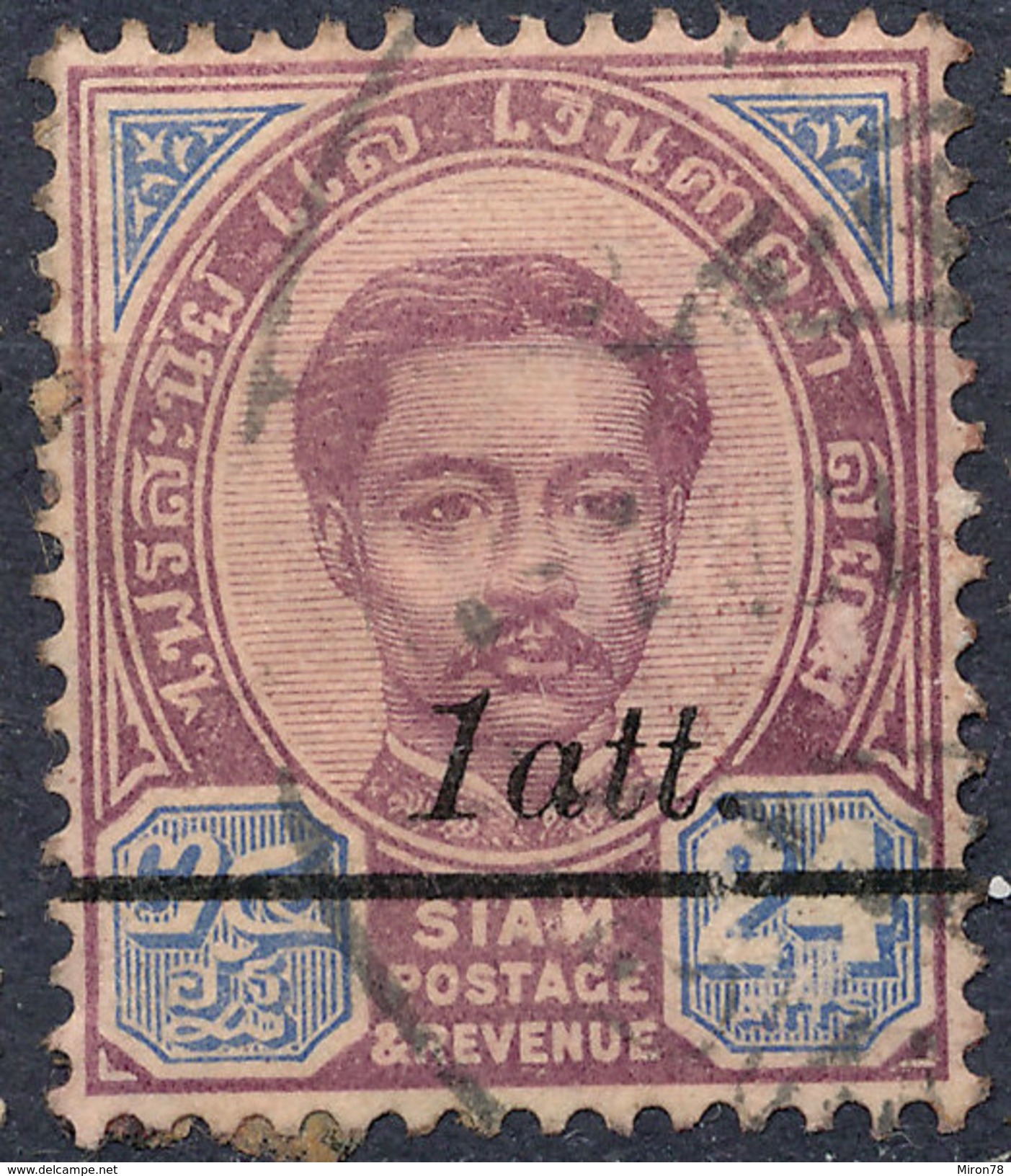 Stamp  THAILAND,SIAM 1907 Scott#109 Lot#84 - Collections (with Albums)