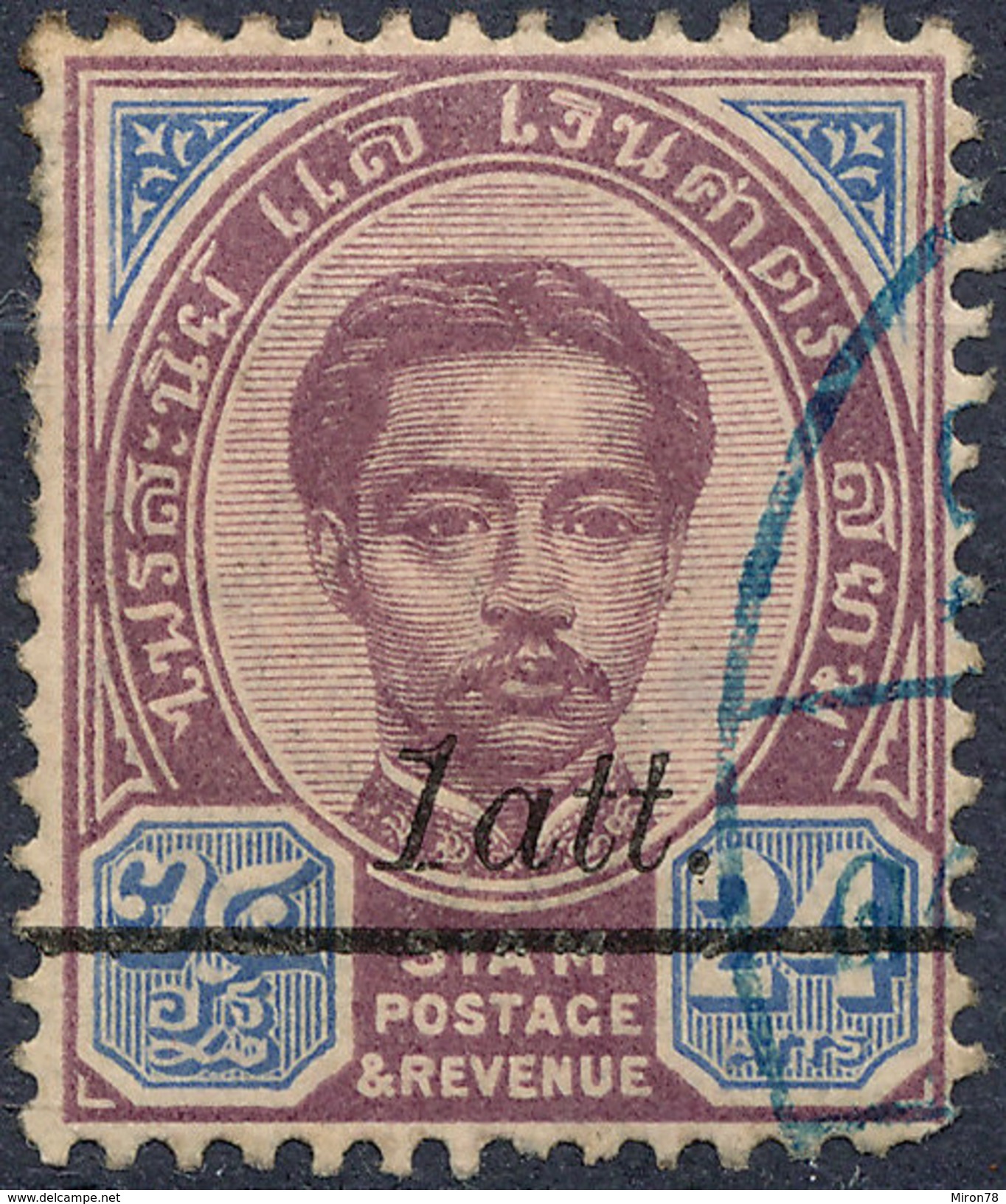 Stamp  THAILAND,SIAM 1907 Scott#109 Lot#87 - Collections (with Albums)