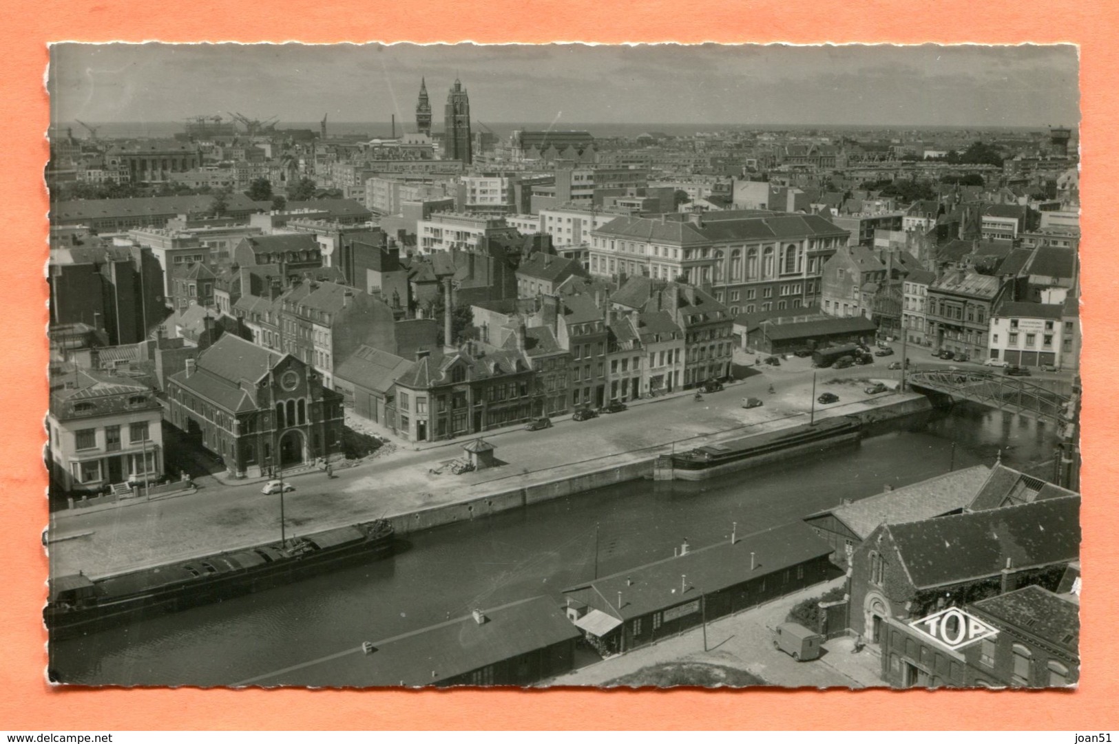 TOP N° 357   DUNKERQUE VUE PANORAMIQUE QUAI AUX BOIS ET  PLACE DU PALAIS DE JUSTICE - Dunkerque