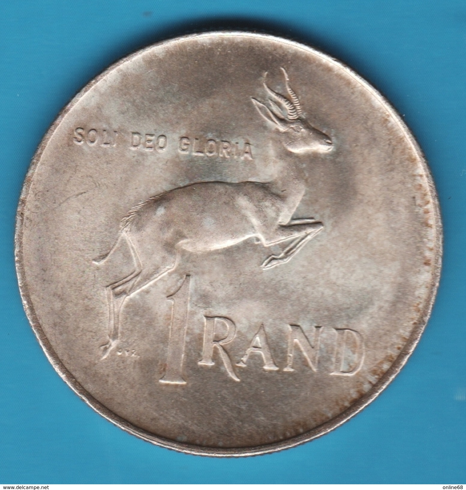 South Africa - SUID AFRIKA 1 RAND 1966 ANIMAL ARGENT SILVER - Sudáfrica