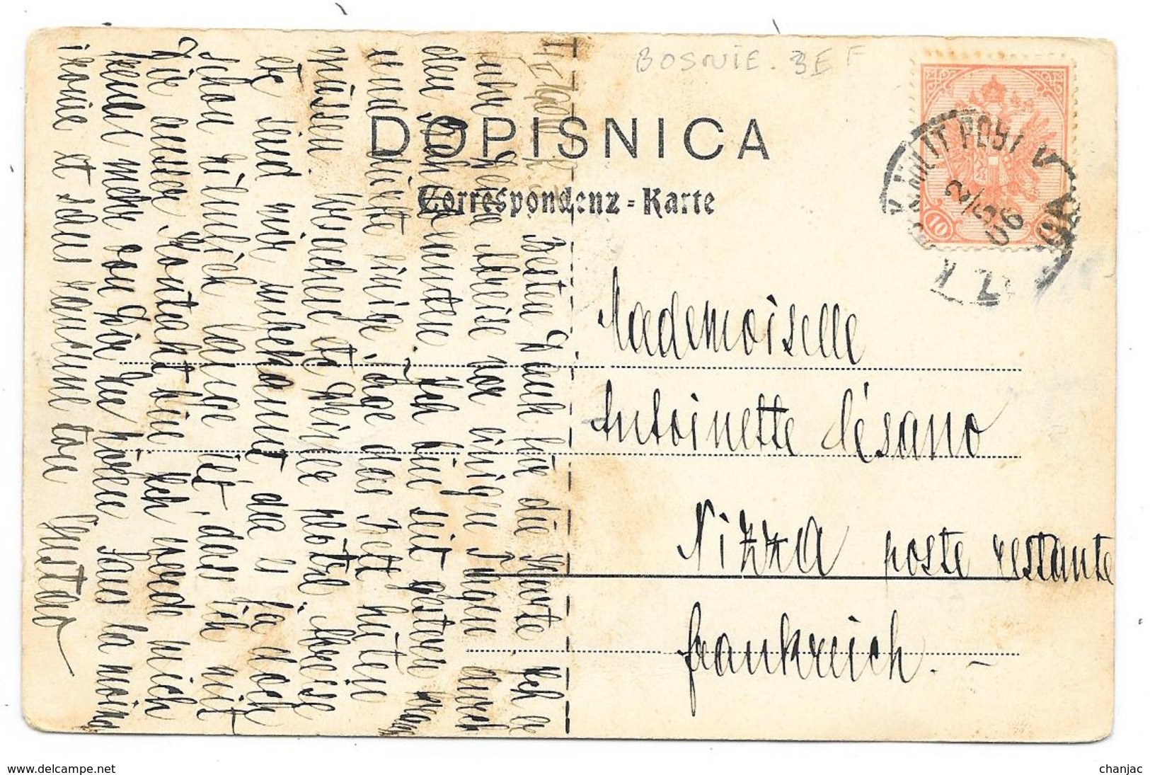 Cpa: BOSNIE - ZENICA  Carsija - Ringplatz  1906 - Bosnie-Herzegovine