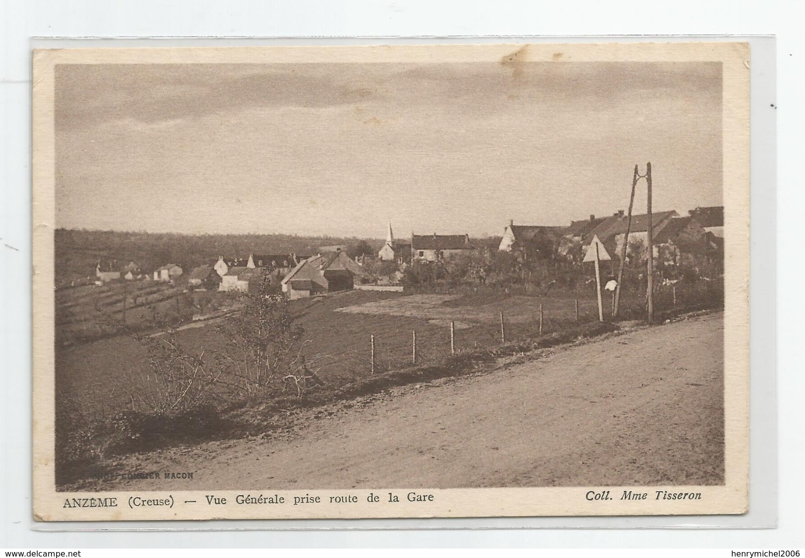 Creuse - 23 - Anzème Vue Générale Prise Route De La Gare Ed Mde Tisseron - Sonstige & Ohne Zuordnung