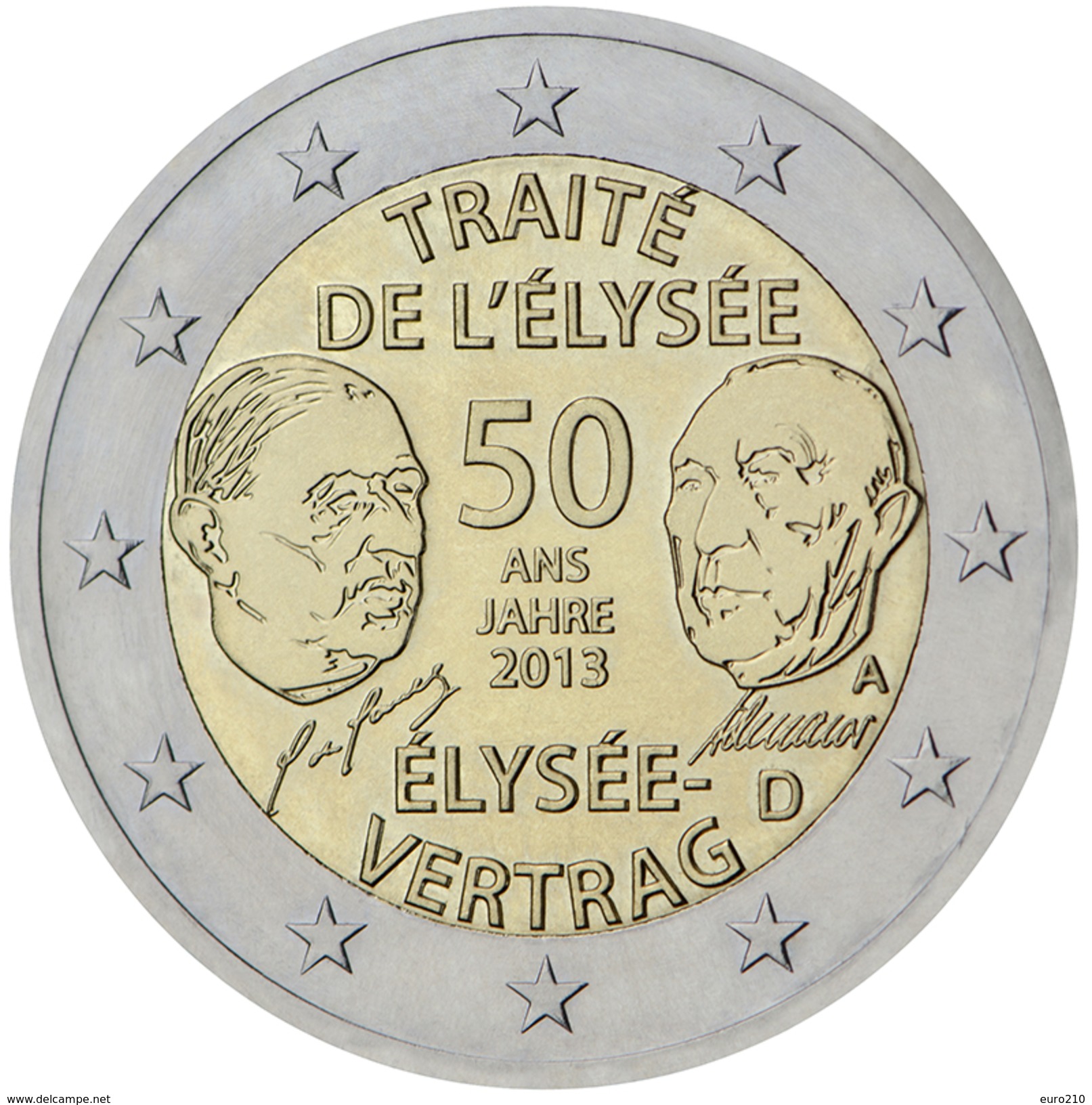 GERMANY 2 Euro 2013 Coin - Élysée Treaty - UNC Quality - Germany