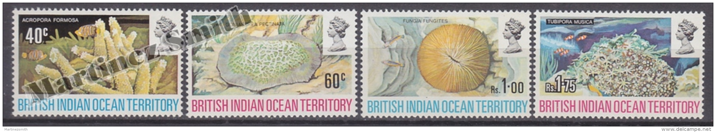 British Indian Ocean 1972 Yvert 44- 47, Coral - MNH - British Indian Ocean Territory (BIOT)