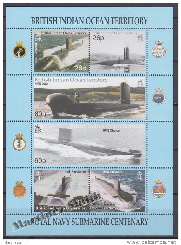 British Indian Ocean 2000 Yvert 234- 239, Centenary Of The Royal Navy Submarine - MNH - Britisches Territorium Im Indischen Ozean