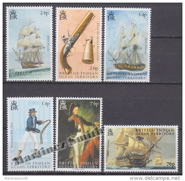 British Indian Ocean 2005 Yvert 311- 316, Trafalgar Battle Bicentenary - MNH - British Indian Ocean Territory (BIOT)