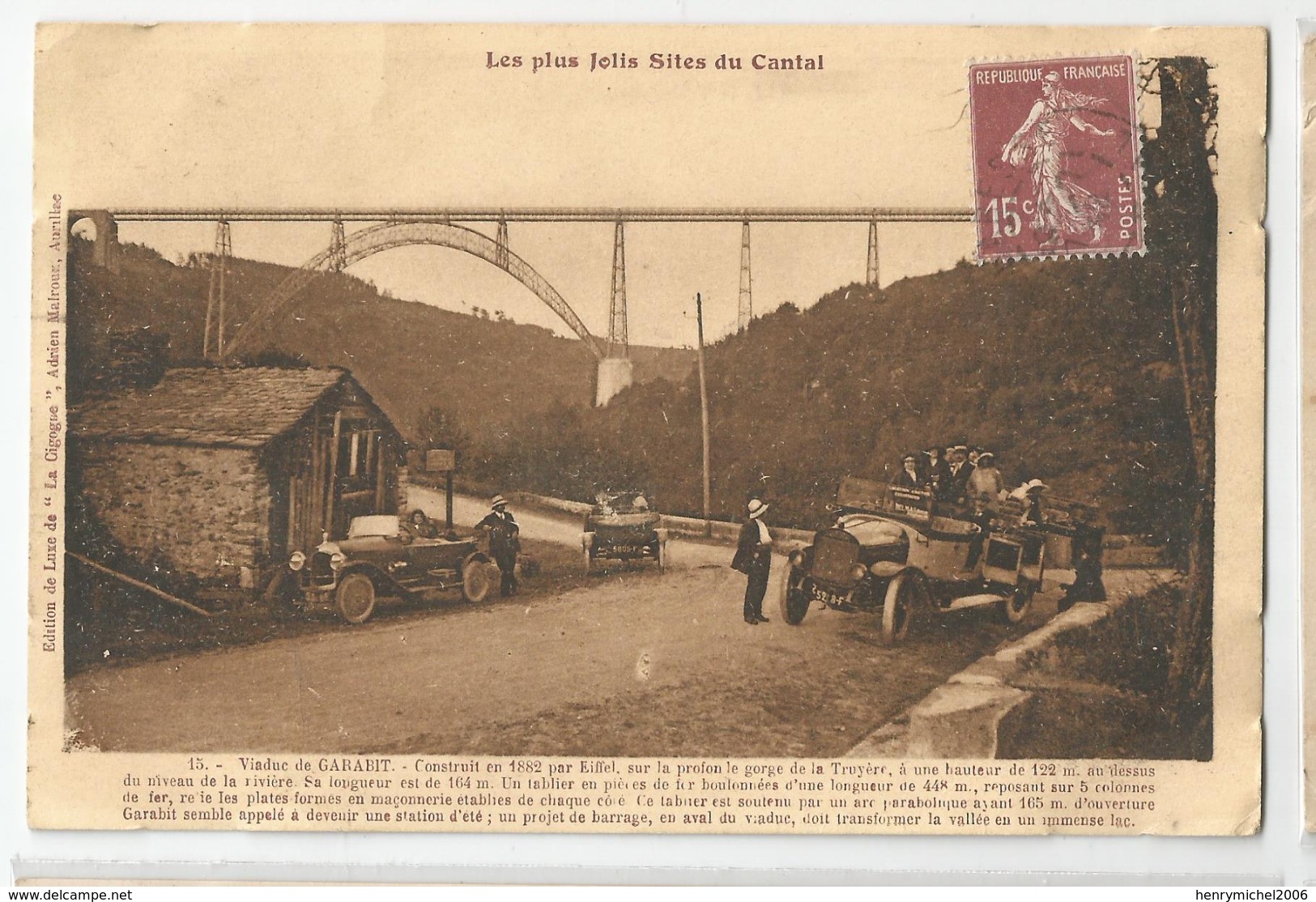 Cantal - 15 - Viaduc De Gabarit Autocar Animée Ed Cigogne D'aurillac - Other & Unclassified