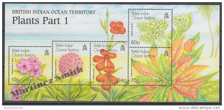 British Indian Ocean 2001 Yvert BF 15A, Flora, Plants  - Miniature Sheet- MNH - Territorio Británico Del Océano Índico