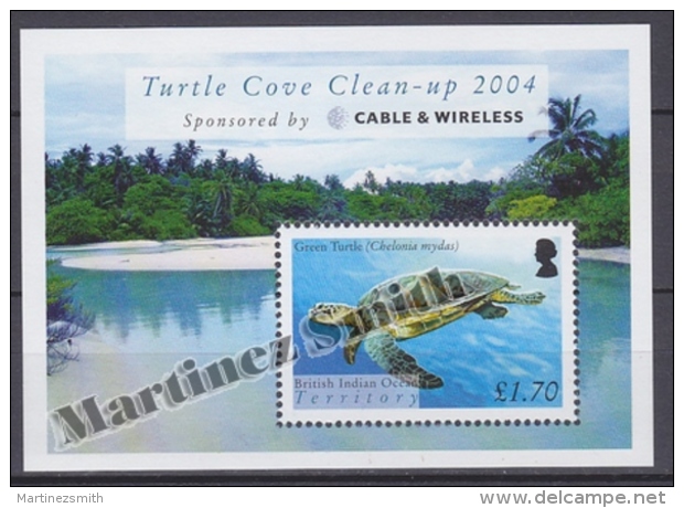 British Indian Ocean 2005 Yvert BF 22, Marine Fauna, Turtles  - Miniature Sheet- MNH - Territorio Británico Del Océano Índico